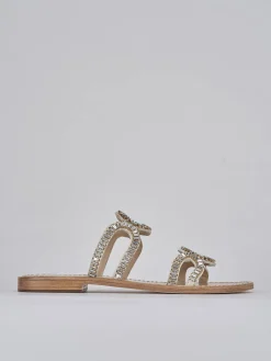 Ciabatte tacco 1cm pelle bianco