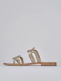 Ciabatte tacco 1cm pelle bianco