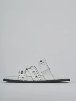 Ciabatte tacco 1cm pelle bianco