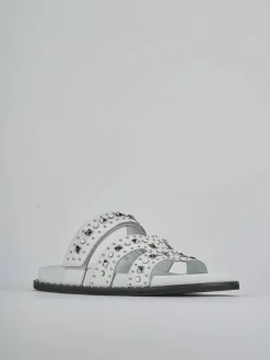 Ciabatte tacco 1cm pelle bianco