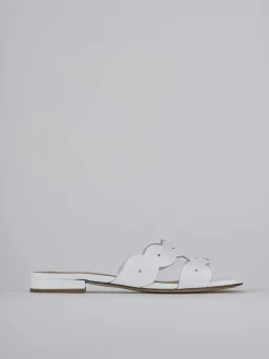 Ciabatte tacco 1cm pelle bianco