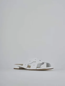 Ciabatte tacco 1cm pelle bianco