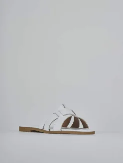 Ciabatte tacco 1cm pelle bianco