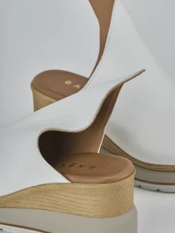 Ciabatte tacco 10cm pelle bianco