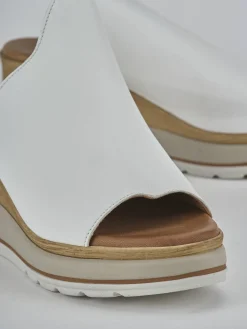 Ciabatte tacco 10cm pelle bianco