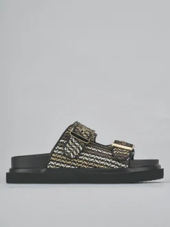 Ciabatte tacco 1cm pelle beige