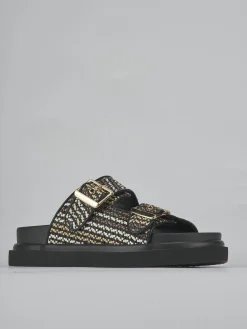 Ciabatte tacco 1cm pelle beige