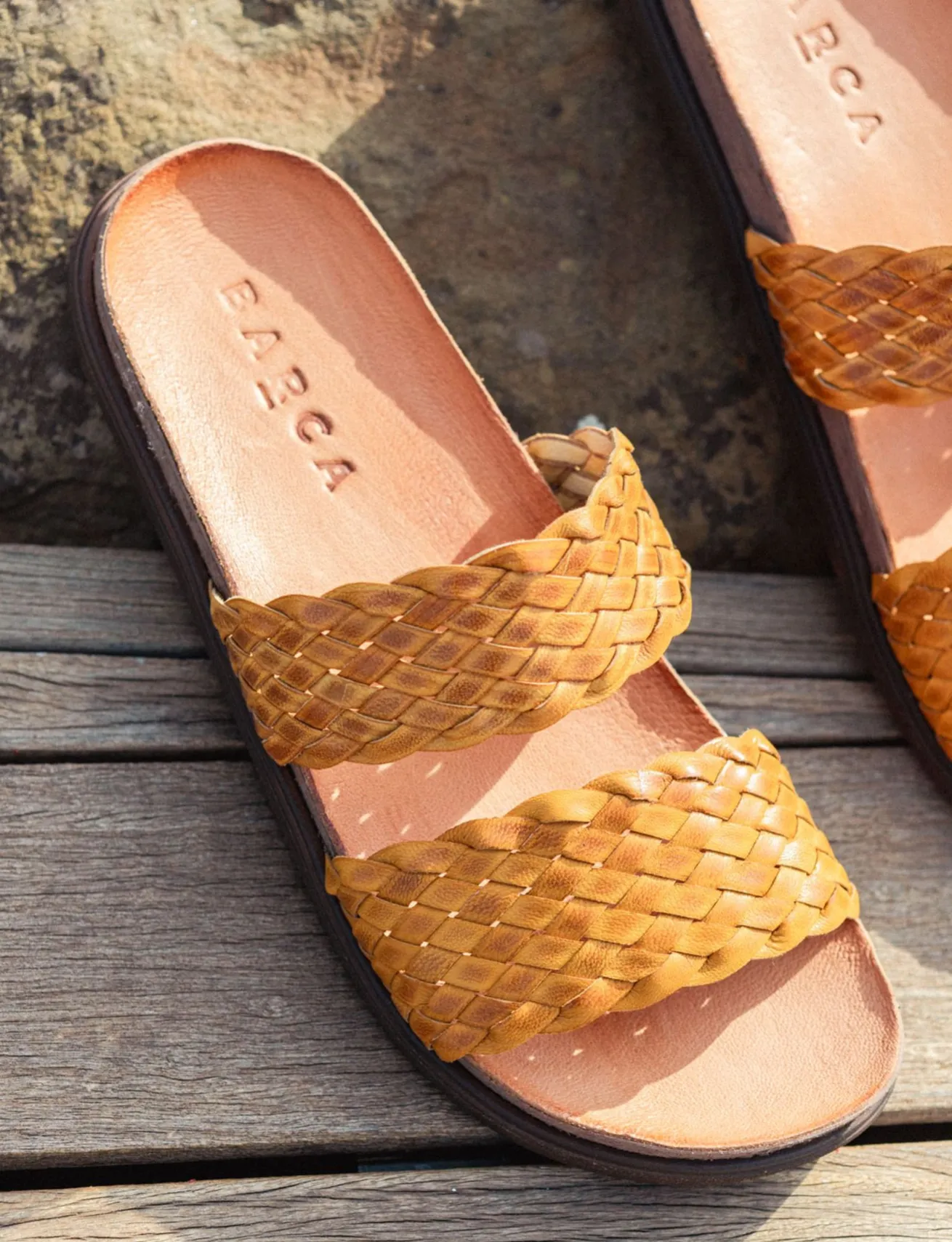 Ciabatte tacco 1cm pelle giallo