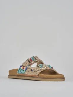 Ciabatte tacco 1cm pelle marrone