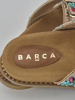 Ciabatte tacco 1cm pelle marrone