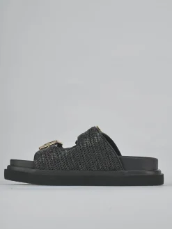 Ciabatte tacco 1cm pelle nero