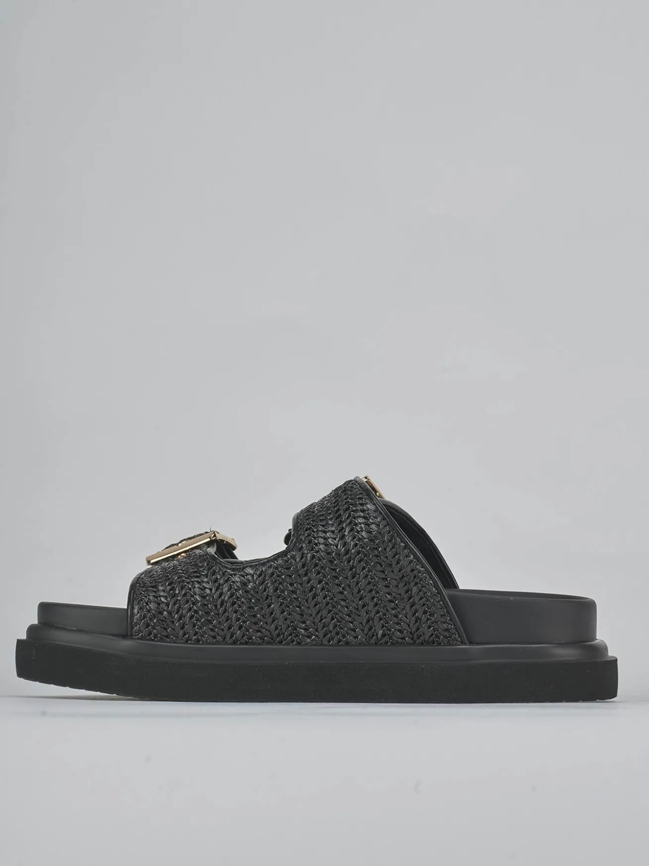 Ciabatte tacco 1cm pelle nero