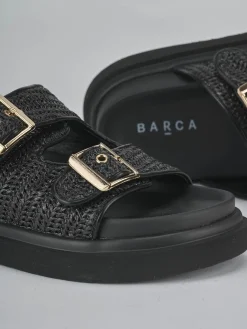 Ciabatte tacco 1cm pelle nero