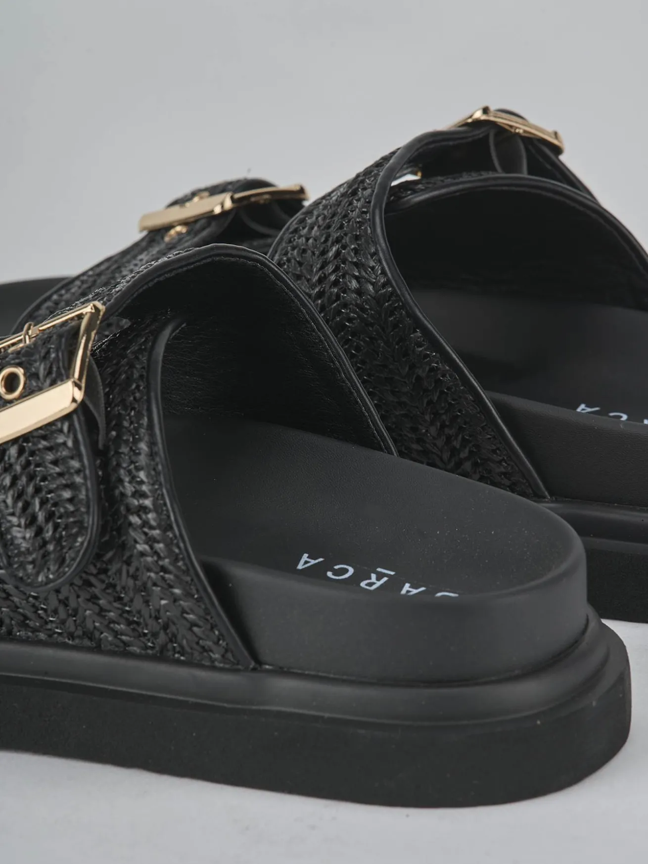 Ciabatte tacco 1cm pelle nero