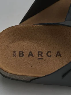 Ciabatte tacco 1cm pelle nero