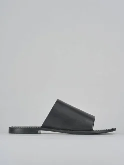 Ciabatte tacco 1cm pelle nero