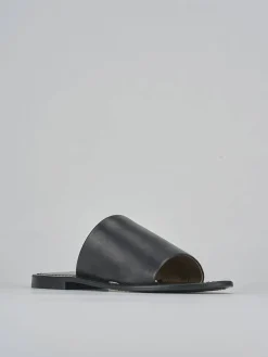 Ciabatte tacco 1cm pelle nero