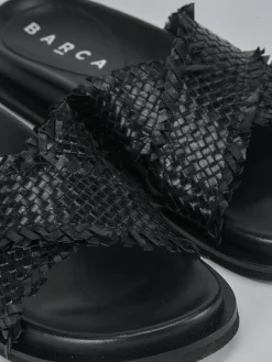 Ciabatte tacco 1cm pelle nero