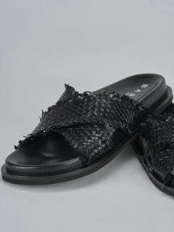 Ciabatte tacco 1cm pelle nero