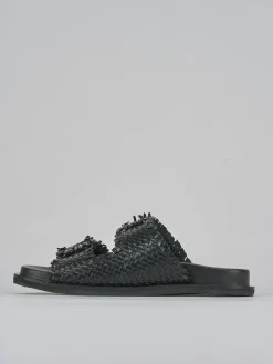 Ciabatte tacco 1cm pelle nero