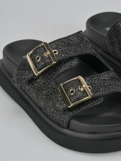 Ciabatte tacco 1cm pelle nero