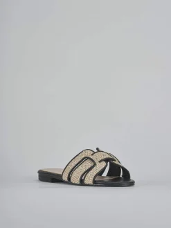 Ciabatte tacco 1cm pelle nero