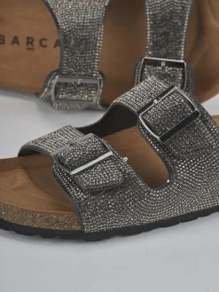 Ciabatte tacco 1cm pelle nero