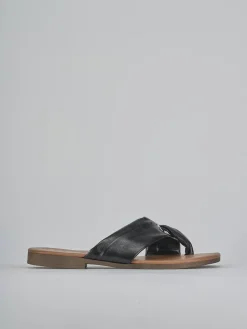 Ciabatte tacco 1cm pelle nero