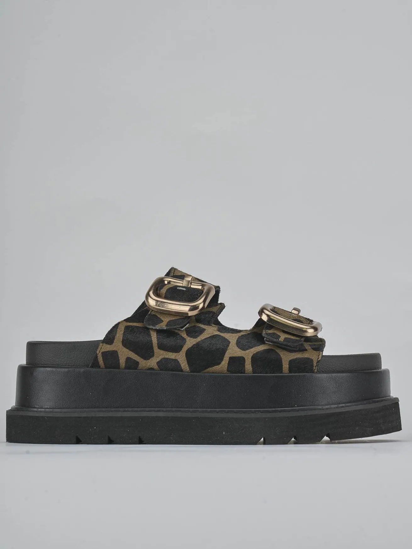 Ciabatte tacco 1cm pelle nero