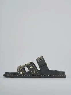 Ciabatte tacco 1cm pelle nero