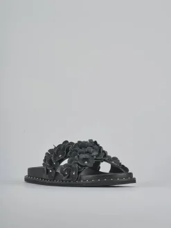 Ciabatte tacco 1cm pelle nero