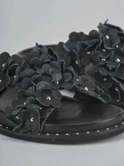 Ciabatte tacco 1cm pelle nero