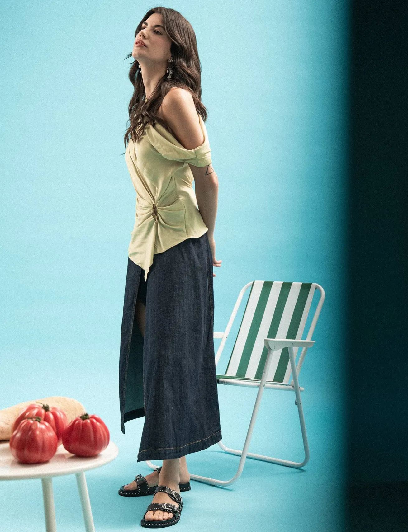 Ciabatte tacco 1cm pelle nero