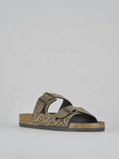 Ciabatte tacco 1cm pelle nero