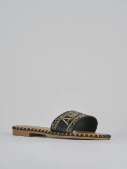 Ciabatte tacco 1cm pelle oro