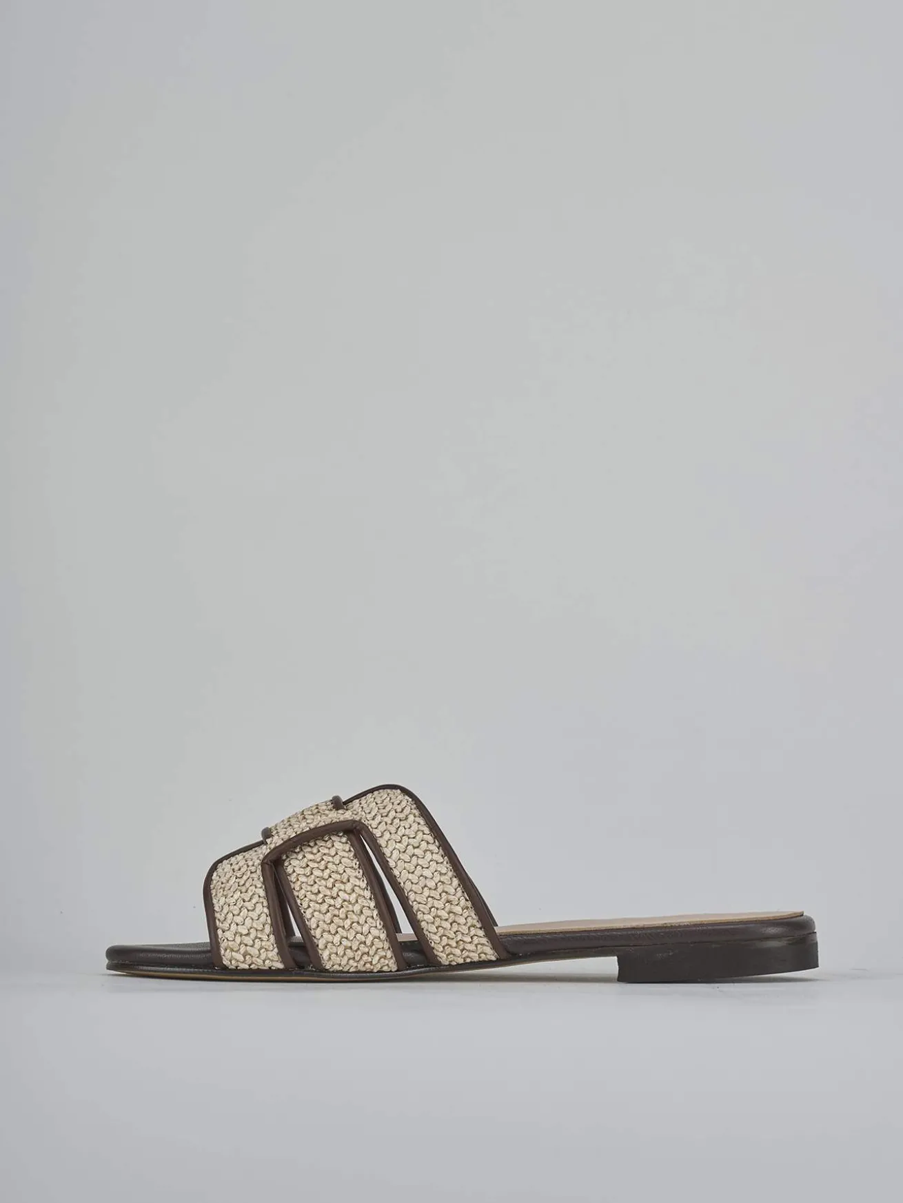 Ciabatte tacco 1cm pelle testa