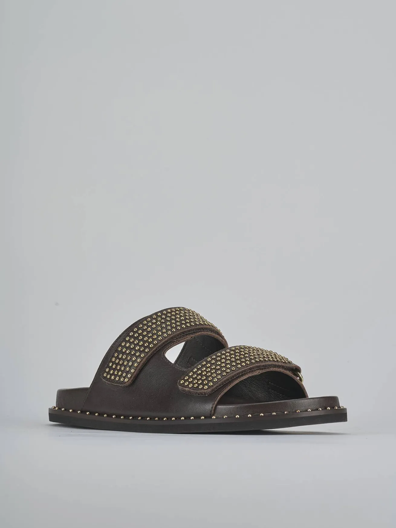 Ciabatte tacco 1cm pelle testa