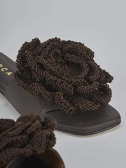 Ciabatte tacco 1cm pelle testa