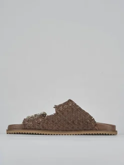 Ciabatte tacco 1cm pelle testa