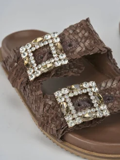 Ciabatte tacco 1cm pelle testa