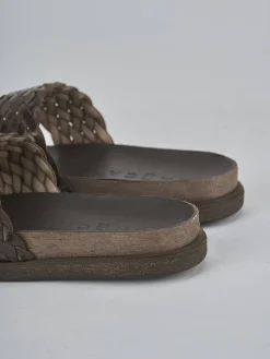 Ciabatte tacco 1cm pelle testa