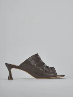 Ciabatte tacco 6cm pelle testa