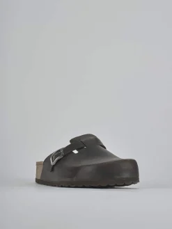 Ciabatte tacco 1cm pelle verde