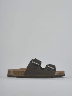 Ciabatte tacco 1cm pelle verde