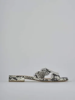 Ciabatte tacco 1cm pitone multicolor