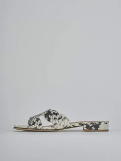 Ciabatte tacco 1cm pitone multicolor