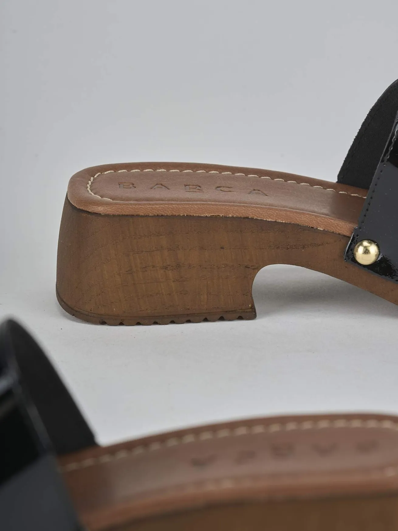 Ciabatte tacco 3cm vernice nero