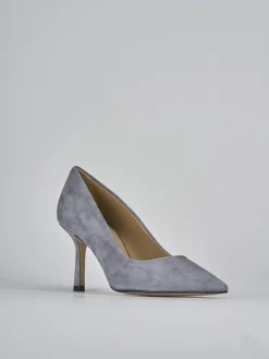 Décolleté tacco 7cm camoscio grigio