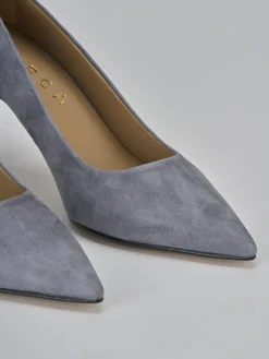 Décolleté tacco 7cm camoscio grigio