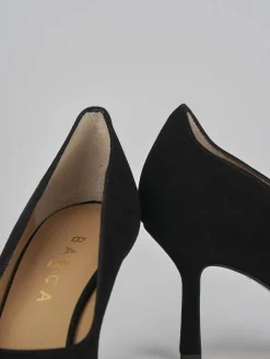 Décolleté tacco 8cm camoscio nero